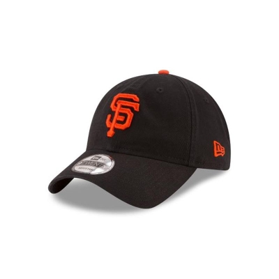 Black San Francisco Giants Hat - New Era MLB Core Classic 9TWENTY Adjustable Caps USA8375624